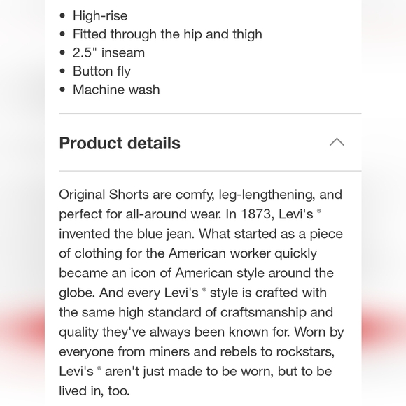 Levi's Woman's Original Git High-Rise Jean Shorts ~ Lunar Black - Picture 2 of 9